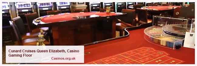 Cunard Cruises Queen Elizabeth, Casino Gaming Floor