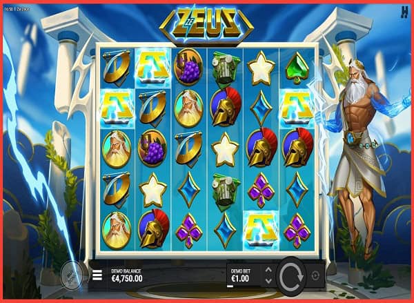 Winning the free spins on Ze Zeus