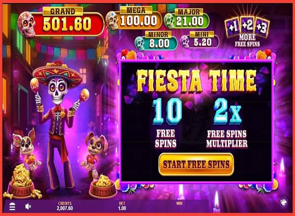 Day of the Dinero Free Spins Bonus