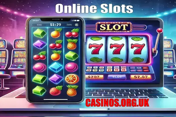 Showing online slot on mobile and laptop