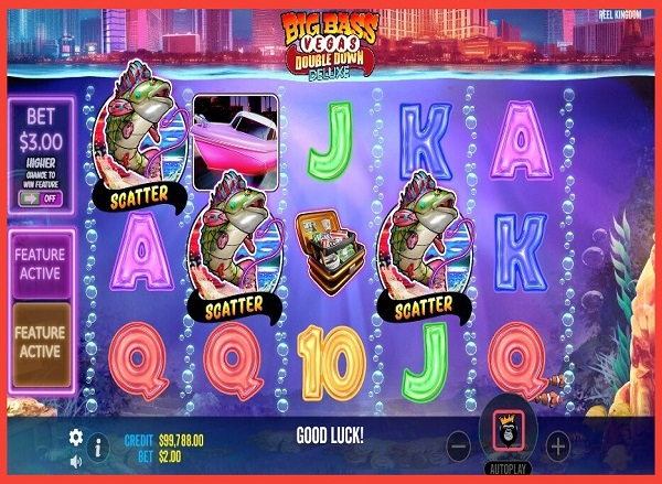 Big Bass Vegas Double Down Deluxe Free Spins win screenshot