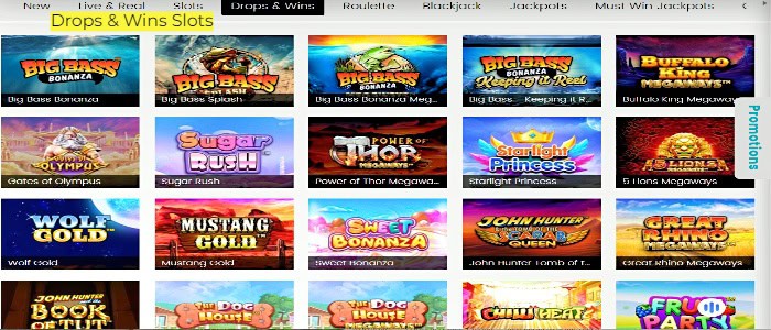 Drops & Wins slots at Spin Casino screenshot