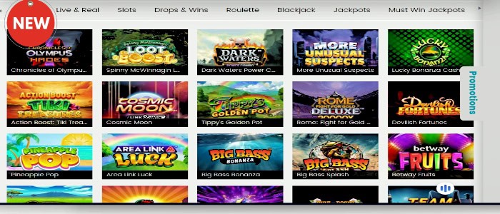 New games at spin casino screenshot