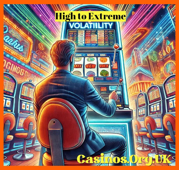 Man playing high volatility slots