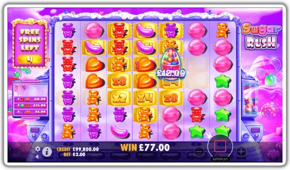 Sugar Rush slot screenshot